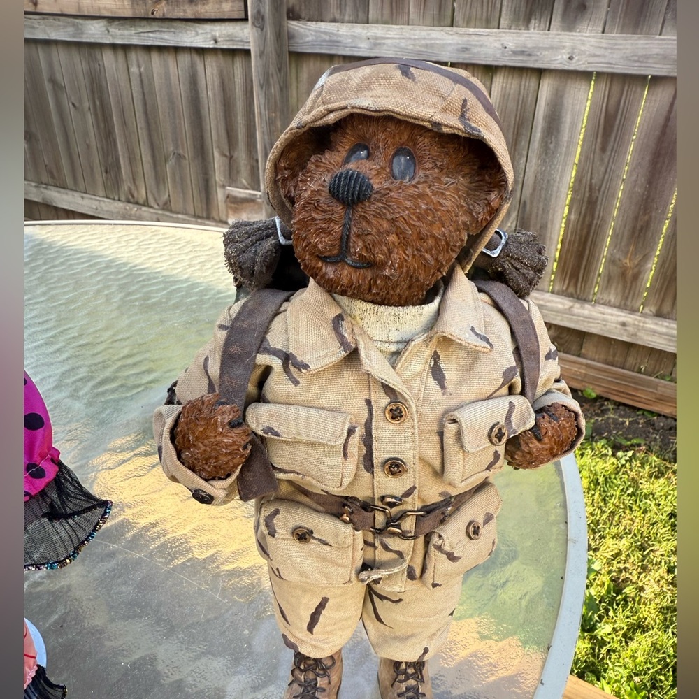 Brown Camouflage Teddy Bear Toy
